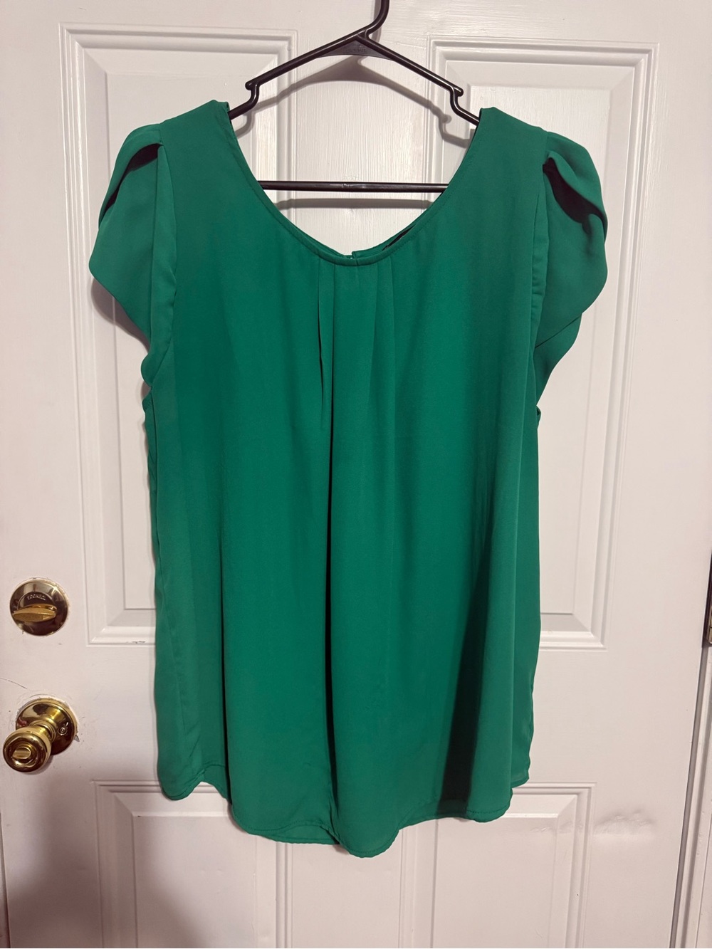 Papermoon Green Flutter Sleeve Blouse